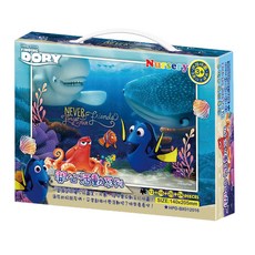 Finding Dory 兒童益智4 in 1 進階拼圖手提盒 Set, 1盒, 72片