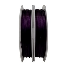 理享家 串珠鋼絲線穿珠線引線0.38mm x 50m 紫色 2個裝 DIY手工藝品配件, 2個