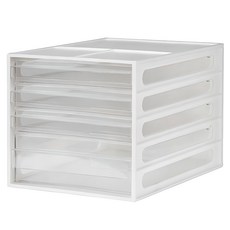 livinbox 桌上型資料櫃 DD-1213 A4 資料櫃 4 抽屜, 白色, 4層