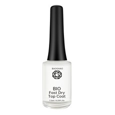 BAOGAAO BIO 持久上層透明指甲油 7.5ml 快乾持久 亮面保護, 透明, 1瓶