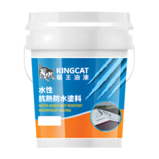 KINGCAT 貓王油漆 水性抗熱防水漆 K1-206 白色 5加侖, 5L, 1個