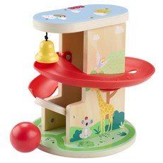 fisher-price 費雪 原木玩具 HXT92 樹屋滾球, 1個, 混色
