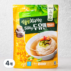 풀무원 식물성 지구식단 실키두유면 잔치국수 2인분, 374.4g, 4개