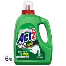 액츠 퍼펙트 딥클린 액상세제 본품, 3.5L, 6개