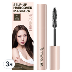 제니하우스코스메틱 셀프업 헤어 새치 커버 마스카라, 다크 브라운, 3개