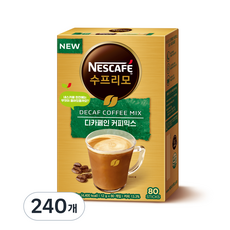 네스카페 수프리모 디카페인 커피믹스 12g, 80개입, 3개