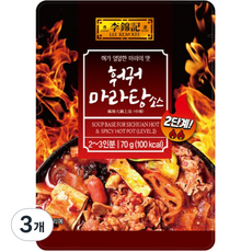 오뚜기 이금기 훠궈 마라탕 소스 2단계, 70g, 3개