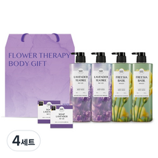 HAPPY BATH Flower Therapy身體 3種*2入禮盒組+購物袋, 4組