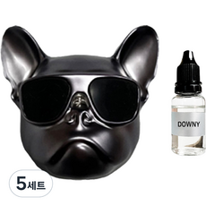 엠퓨처 차량용 불독 방향제 매트스페이스그레이 + 오일 15ml + 클립 3cm + 오일솜 세트, 에어프릴프레쉬, 5세트