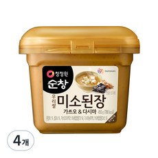 대상 청정원 미소된장 가쓰오&다시마, 450g, 4개