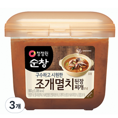 청정원순창 조개멸치 된장 찌개양념, 900g, 3개