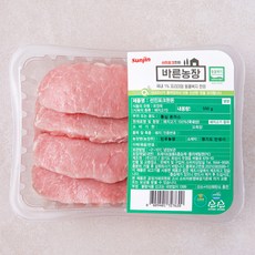 선진포크 바른농장 한돈 동물복지 인증 등심 돈까스 (냉장), 500g, 1팩