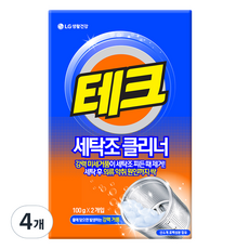 테크 세탁조 클리너 세정제, 100g, 4개