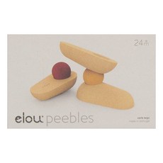 elou 軟木塞教學玩具 平衡組 鵝卵石 Set 24個月以上 葡萄牙製, 1盒