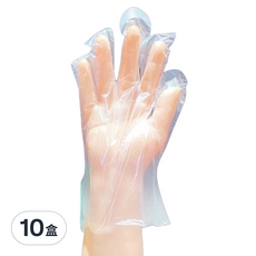 Efine 依凡 手扒雞手套, 每盒100支入 HDPE (高密度聚乙烯)製成, 50雙, 10盒