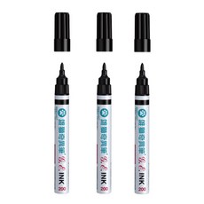 雄獅200奇異筆黑-3入組,速乾耐用,適用多種材質,學生辦公文具推薦, 黑