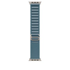 Apple 정품 2025 애플워치 알파인 루프, 라이트 블루/내추럴 티타늄, 1개, 49mm, Small