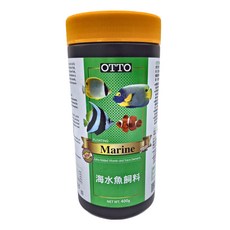 OTTO 建興水族 海水魚飼料, 漂浮性 2.0mmø, 400g, 1L, 1瓶