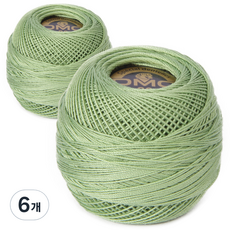 DMC 19號線 80編織刺繡蕾絲線, 號碼 368, 6個