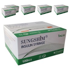 성심 인슐린 주사기 8mm 31g 1ml 100p, 6개 6개