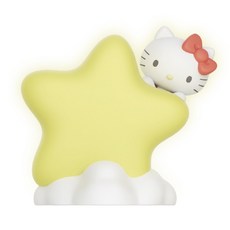 Sanrio三麗鷗 星星小夜燈 Hello Kitty造型 柔和燈光 溫馨夜燈, 1入
