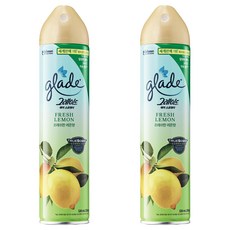 그레이드 에어 스프레이형 실내 공기탈취 방향제 프레쉬한 레몬향, 320ml, 2개