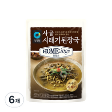 청정원 호밍스 사골 시래기된장국, 450g, 6개