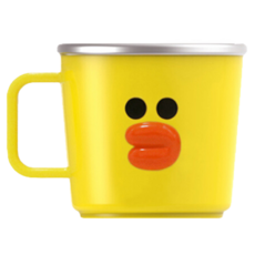 LINE FRIENDS 3D立體不鏽鋼水杯 225ml, 小雞圖案, 304不鏽鋼材質, 小雞, 1組