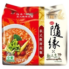 味丹 隨緣 泰式酸辣湯麵 86g, 5包
