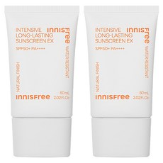 이니스프리 인텐시브 롱래스팅 선스크린 이엑스 SPF50+ PA++++, 60ml, 2개