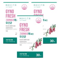 지노프레쉬 크랜베리에 빠진 유산균 30p, 3개, 30회분