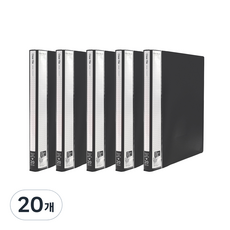 인디 클리어파일 A4 20매, Black, 20개