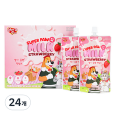 슈퍼포우 강아지 딸기 듬뿍 펫밀크, 150ml, 24개, 딸기맛