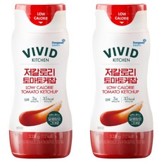 비비드키친 저칼로리 토마토케찹, 320g, 2개