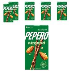 LOTTE PEPERO 杏仁巧克力棒, 32公克, 32g, 6盒