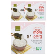 올가홀푸드 유기 순한 김 1.5g, 순한맛, 15g, 3개