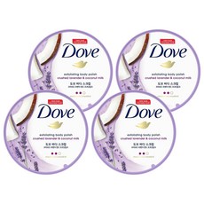 Dove 多芬 去角質身體磨砂膏 薰衣草&椰漿 298g, 4罐