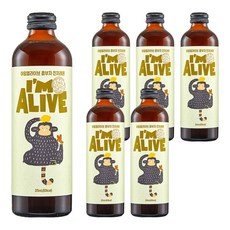 아임얼라이브 콤부차 유리병 진저레몬, 315ml, 6개
