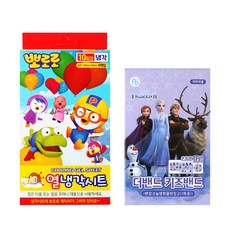 뽀로로 어린이KC 공급자적합성 확인 10시간 열냉각 시트 2p x 3개입 + 겨울왕국 2 키즈밴드 혼합형 16p, 1세트