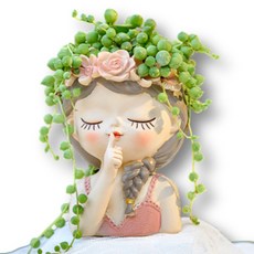 곰지홈 다육이 꽃화관 여인 화분, C타입, 1개 C 타입, 1개