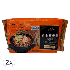 玉民 黃金蕎麥波浪麵200g*2入,台灣蕎麥麵,非油炸,健康麵條,蕎麥香氣,波浪麵條易吸附醬汁, 200g