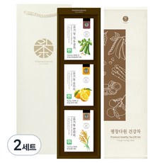 평창다원 유기농 건강차 선물세트 1호, 건강차 3종 + 선물박스 + 쇼핑백, 2세트