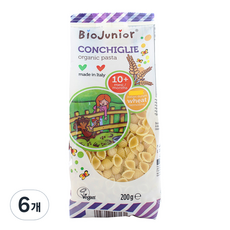 바이오주니어 유기농 콘킬리에 파스타, 200g, 6개