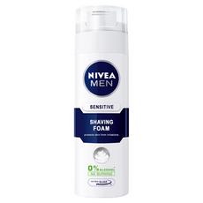 NIVEA 妮維雅 MEN 男士極淨刮鬍泡, 專為男士設計 減少刺激不適, 豐富柔細泡沫 刮鬍更舒適, 無酒精溫和配方, 200ml, 1瓶