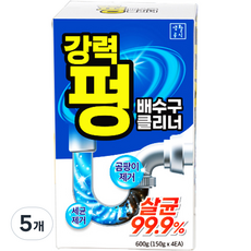 생활공식 강력 펑 배수구 클리너 4p, 600g, 6개