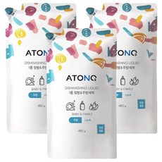 아토앤오투 1종 젖병 & 주방세제 리필 무향, 480g, 3개