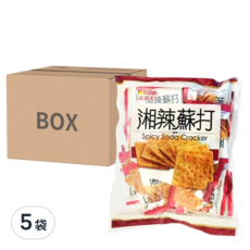 福義軒 湘辣蘇打餅, 湖南風味，鮮辣鹹香, 306g, 5袋