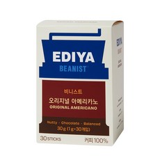 이디야 비니스트 오리지널 아메리카노 원두커피믹스, 1개, 30개입