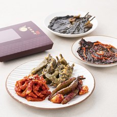 녹선 절임반찬 알마늘고추무침 100g + 맛무말랭이무침 150g + 양념깻잎무침 150g + 매실깻잎 130g + 맛된장고추 150g, 1세트