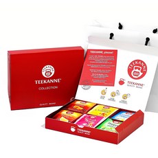 TEEKANNE 恬康樂 綜合風味茶包禮盒 6款 各5包入+提袋組, 焦糖博士茶+柳橙博士茶+西班牙柳橙茶+薄荷茶+洋甘菊茶+土耳其蘋果茶, 1組